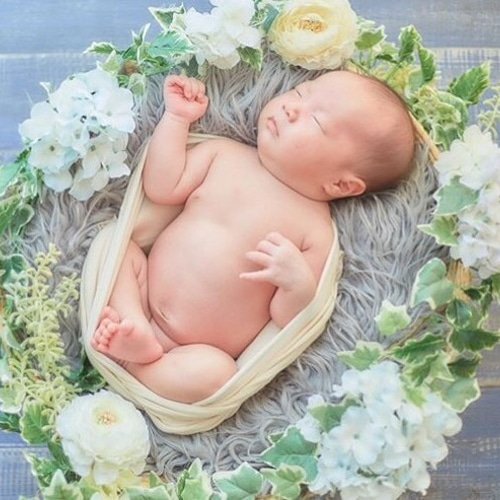 受注制作】3WAY☆撮影後も成長を見守る☆ニューボーンフォト リース