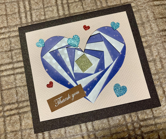 iris foldingのバレンタインカード⑤ 2枚目の画像