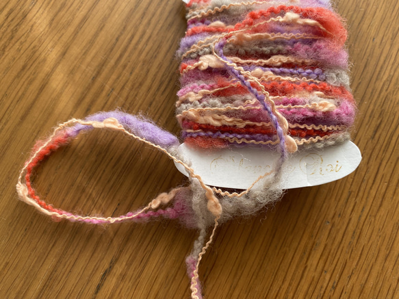 在庫２点！！『ちょこっと毛糸♪綺麗な色合い毛糸』～ピンク　約3ｍ60㎝～ 3枚目の画像