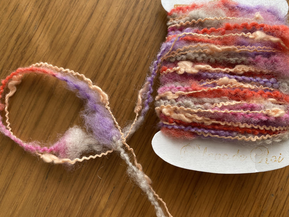 在庫２点！！『ちょこっと毛糸♪綺麗な色合い毛糸』～ピンク　約3ｍ60㎝～ 2枚目の画像