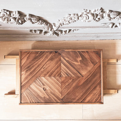 折りたたみヘリンボーンテーブル　折り畳み　折畳み　サイドテーブル　ローテーブル　キャンプギア 7枚目の画像