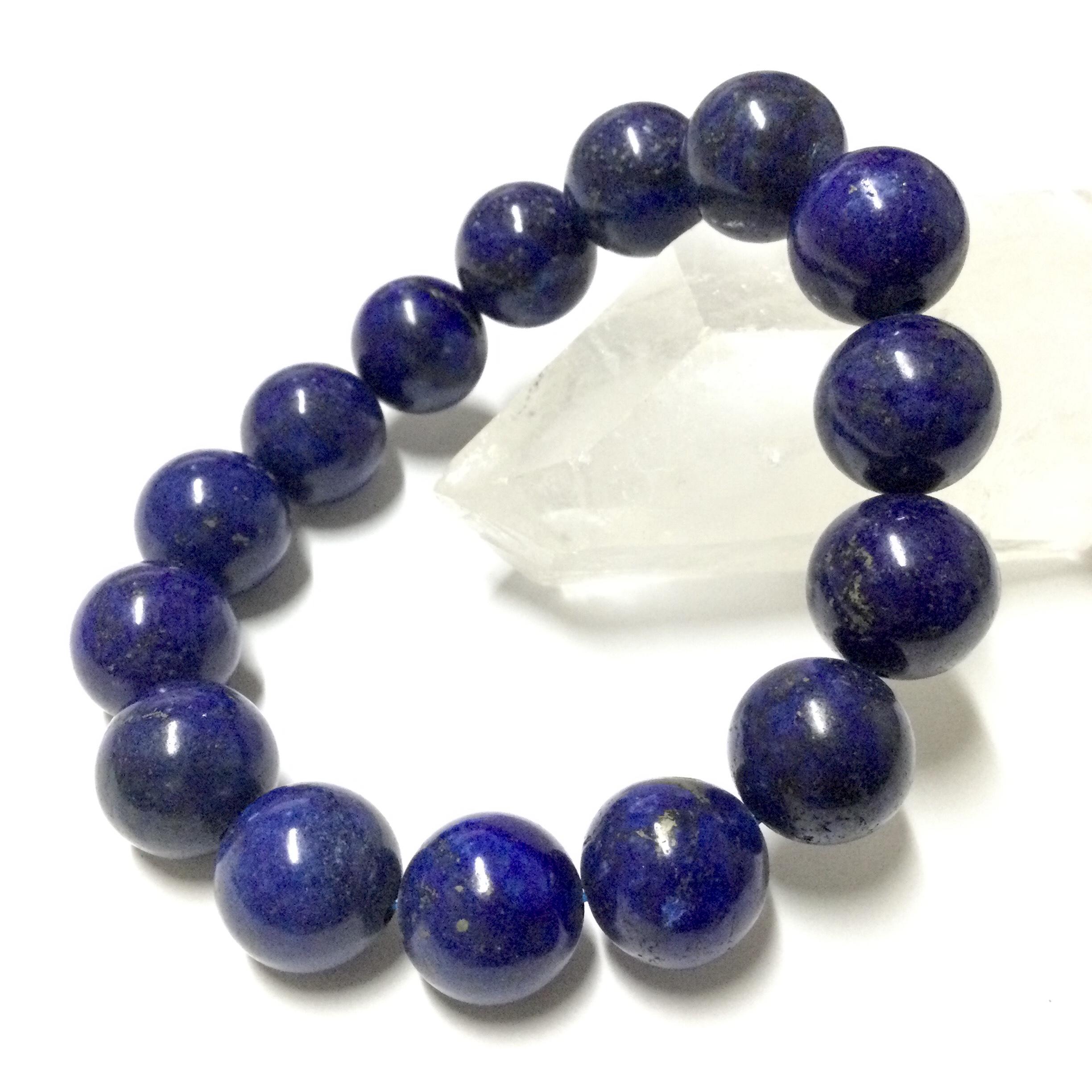 一点物☆幸運のお守り ビックサイズ！ヒーリングストーン 天然石 ラピスラズリ ブレスレット