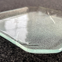 【受注作成】夜空  八角皿　2mm  昭和レトロガラス　昭和型板ガラス　想い出をカタチに　 3枚目の画像