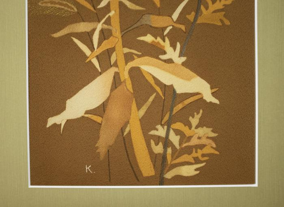 染めアート　植物シリーズ　秋の草花 5枚目の画像