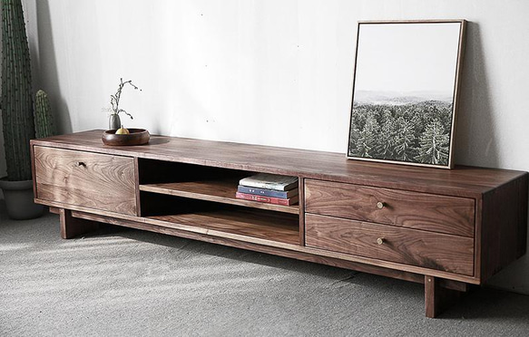オーダーメイド 職人手作り テレビボード テレビ台 ローボード 木目 天然木 無垢材 家具 木工 おうち時間 エコ LR 