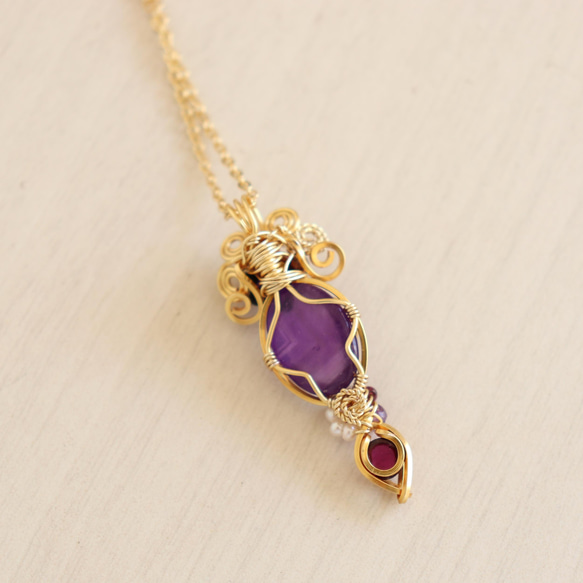 Amethyst necklace 第4張的照片