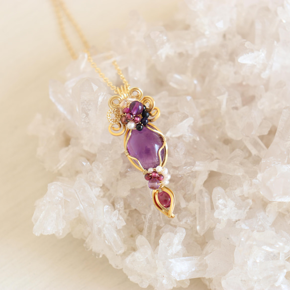 Amethyst necklace 第1張的照片