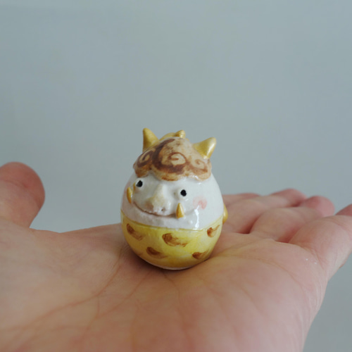 陶器製 手作り　金棒鬼 鬼と金棒 節分 陶器 角二本 その他置物 つちもの製作所 通販 13229585