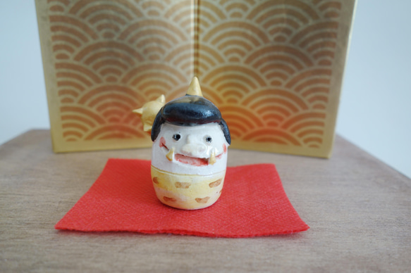 リーゼント鬼と金棒 節分 陶器 一本角 その他置物 つちもの製作所 通販