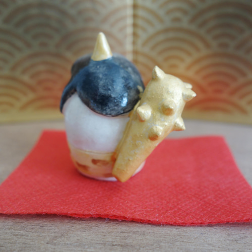 リーゼント鬼と金棒 節分 陶器 一本角 その他置物 つちもの製作所 通販