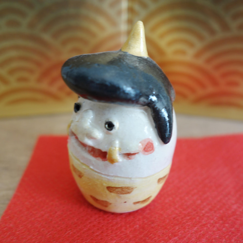 リーゼント鬼と金棒 節分 陶器 一本角 その他置物 つちもの製作所 通販