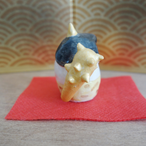 リーゼント鬼と金棒 節分 陶器 一本角 その他置物 つちもの製作所 通販