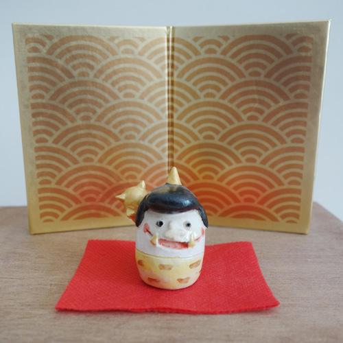 リーゼント鬼と金棒 節分 陶器 一本角 その他置物 つちもの製作所 通販