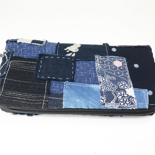 襤褸パッチワーク「長財布-001」 長財布 tukurite 通販 13229764