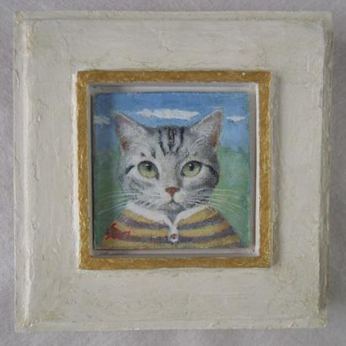 絵画 猫 猫の肖像画 アクリル画 猫の絵 猫雑貨 アメショー インテリア 絵画 猫 アクリル画 猫の絵画 フェルメール 猫の肖像画 ペットの