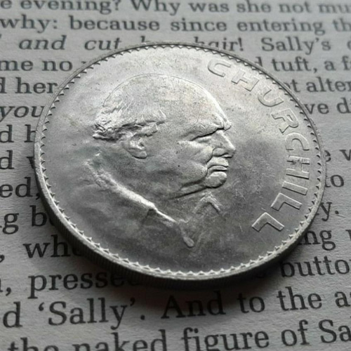 英国 イギリス 1965年 ブリティッシュ クラウン コイン 5シリング 28g  