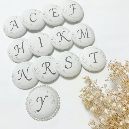 大人可愛い♡イニシャルロゼット その他雑貨 *mint*rosette 通販  