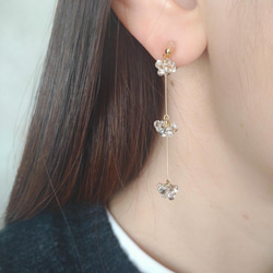 チェコビーズ line*ピアス/イヤリング イヤリング・ノンホールピアス f