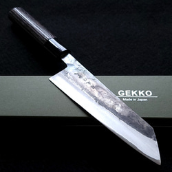 青紙2号クラッド 黒打 菜切型万能包丁160㎜ 焼柄 G1635