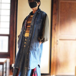 sold/SAYOCAFE＋R/デニムふんわり袖のリメイクシャツワンピース 8枚目の画像