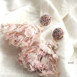 再販2 ビーズ刺繍のイヤリング　〜enchase×tassels momo〜 5枚目の画像