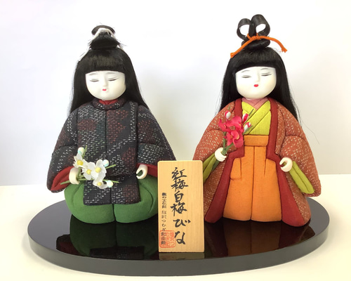 京製木目込雛 紅梅白梅 – 日々の京都物産展