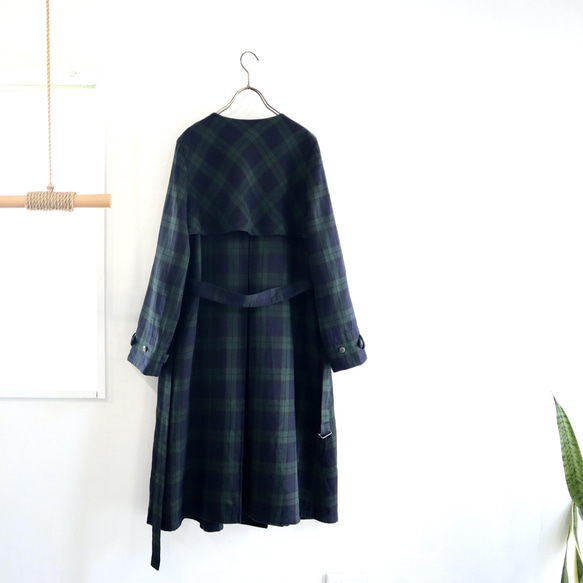 double cloth no-collar trench coat 2枚目の画像