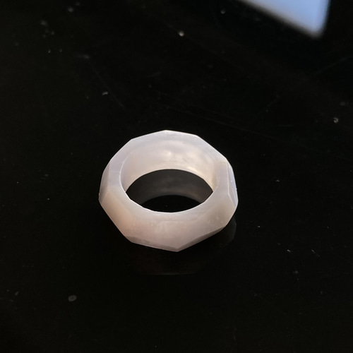 ブルーカルセドニー　くりぬき　リング リング bolRING ブルーカルセドニー シルバー | zetta ゼッタ