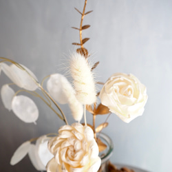 リニューアル✨【ソラフラワーと造花のブーケ付き】編み込み花器付き 11枚目の画像