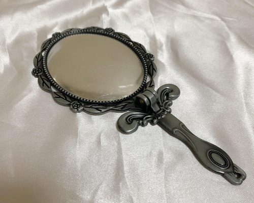 全品送料0円 手鏡 A♡parts 樹脂・レジン 086 デコ シルバー アンティーク ヘアアクセサリー