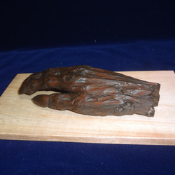 木彫刻 アート 『 鬼の手のミイラ 』 芸術 アート ハンドメイド 松 手彫り 彫刻 5枚目の画像