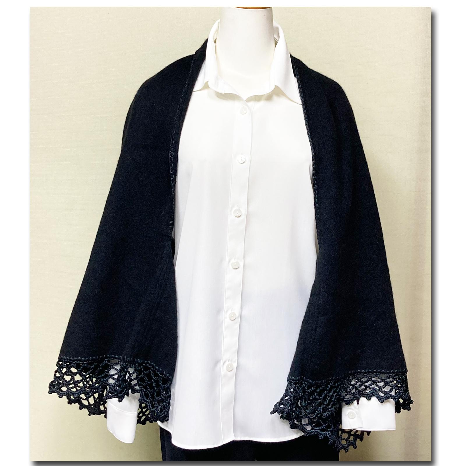 圧縮ニットとシルクのストール　パピヨン 9,620円