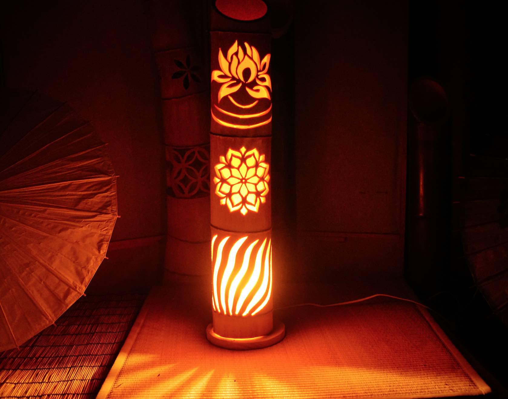 竹灯り・竹あかり・竹灯籠・竹灯篭・竹ランプ   ～～ 癒しの灯り★蓮池★～～