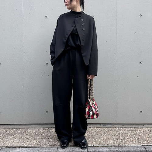 洗える❤体型カバー20回以上再販セットアップ普段〜式にもブラック