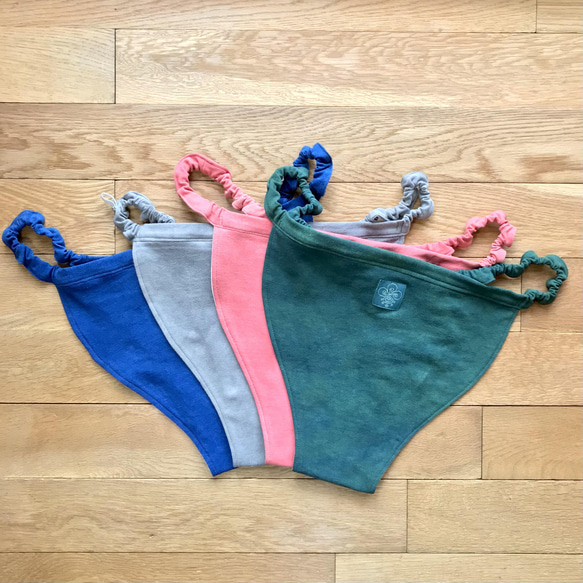 【藍と槐】【かさね染め】草木染めふんどしぱんつ　オーガニックコットン　ユニセックス　フェムケア　ゴムタイプ 8枚目の画像