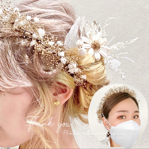 curumu 髪飾り カチューシャ 花冠 パール 成人式 卒業式 バックカチューシャ 髪飾り 成人式 花冠 花かんむり 卒業式 結婚式