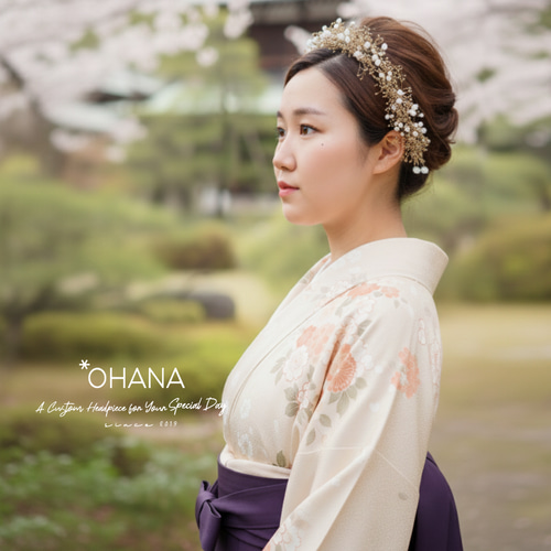 バックカチューシャ 髪飾り 成人式 花冠 花かんむり 卒業式 結婚式