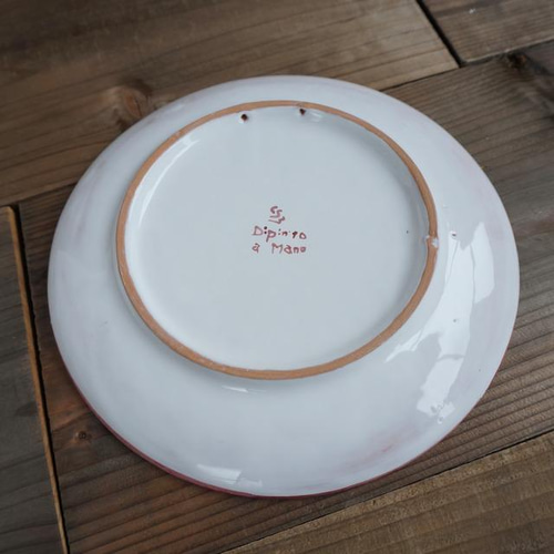 絵皿 20cm GEO004 マヨリカ焼き イタリア陶器 幾何学模様 中皿 絵皿 20cm GEO004 マヨリカ焼き イタリア陶器 幾何学模様 中皿