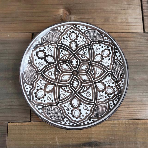 絵皿 20cm GEO004 マヨリカ焼き イタリア陶器 幾何学模様 中皿 絵皿 20cm GEO004 マヨリカ焼き イタリア陶器 幾何学模様 中皿