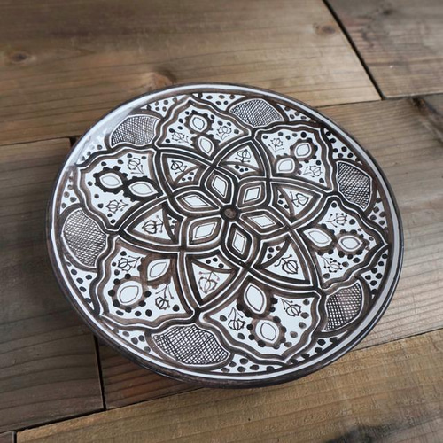 絵皿 20cm GEO004 マヨリカ焼き イタリア陶器 幾何学模様 中皿 絵皿 20cm GEO004 マヨリカ焼き イタリア陶器 幾何学模様 中皿
