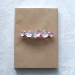 彩り小石のバレッタ-スイートピー- 4枚目の画像