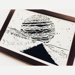 『夜空の木星』オリジナル切り絵 6枚目の画像
