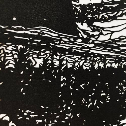 夜空の木星』オリジナル切り絵 切り絵 Fancy Kirie ファンシー