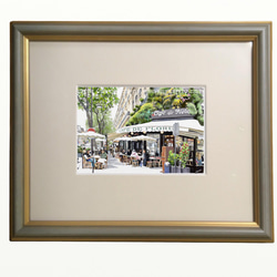ポストカード ヨーロッパ風景画（組み合わせ自由4枚セット1.000円）No.198  パリ　サンジェルマンの老舗カフェ 3枚目の画像