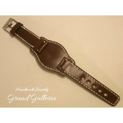 栃木レザー社製サドルレザー　牛革　腕時計ベルト　腕時計バンド　台座付き　バンドのみ　Grand Galleria 1枚目の画像