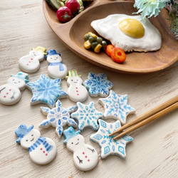 専用　NO.483 箸置き2点セット レジン 雪の結晶(蓄光) NO.483 箸置き2点セット レジン 雪の結晶(蓄光) - メルカリ