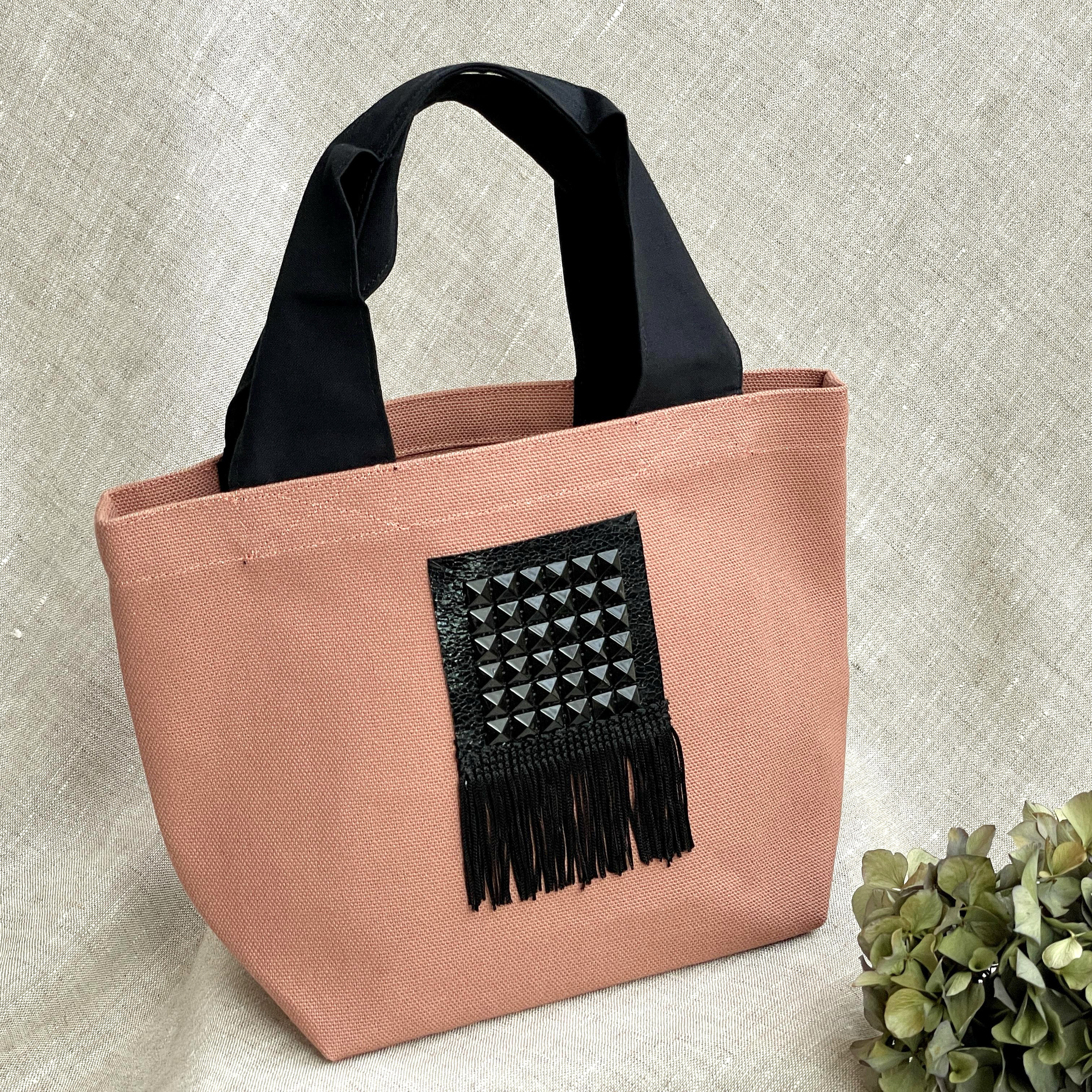 【今だけ送料無料】夏の差し色にきれい色⭐︎日本製帆布のミニトートバッグ-Fraiseフレーズ⭐︎肌馴染み良く合わせやすい