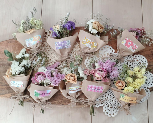 ミニブーケ　コスメブーケ　結婚式　母の日　プレゼント　プチギフト　花束　大人 ソープフラワー ミニブーケ 誕生日 プレゼント 誕生日プレゼント