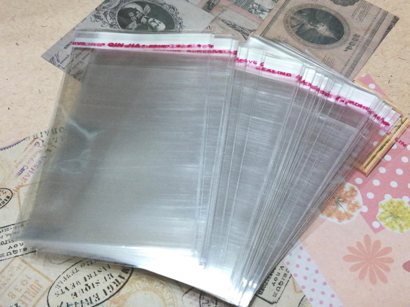 テープ付 OPP袋  10×14cm  約100枚 1枚目の画像