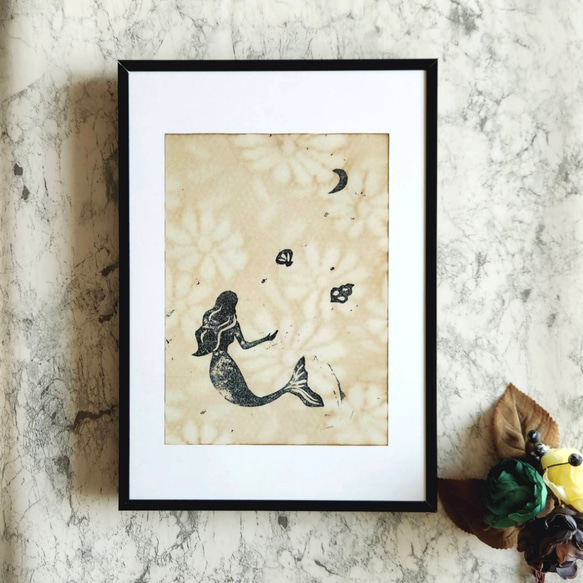 宝をまとった孤独な魚　アクリル画　原画 みるくる🏵️ on X: 